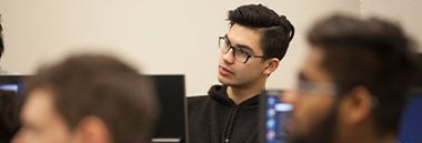 Student working in computer lab